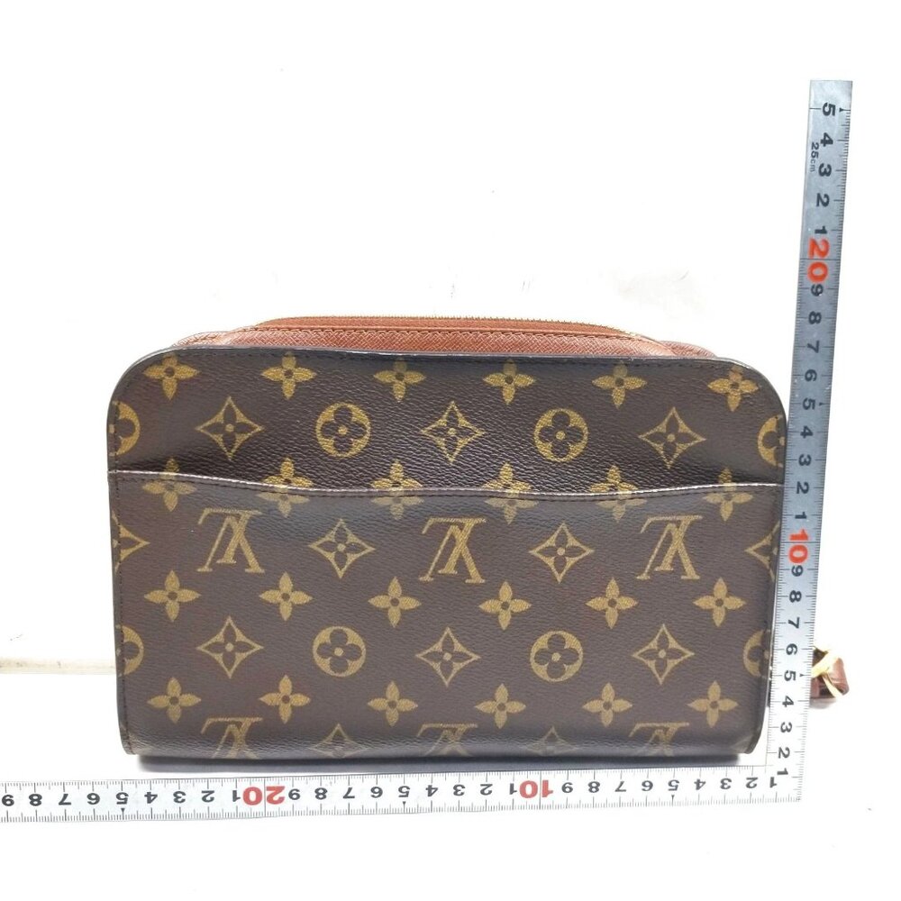 Authentic Louis Vuitton LV Clutch Orsay Brown Monogram mn378-120625 - Picture 2 of 16